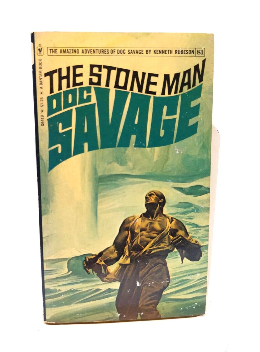 Vintage Doc Savage #81 - The Stone Man - Mass Media Paperback Book